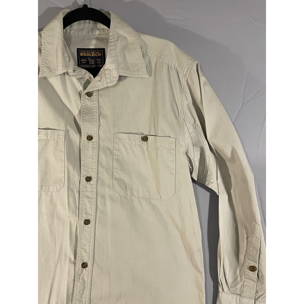 WOOLRICH VINTAGE STONE BUTTON UP MENS M LONG SLEEVE SHIRT CASUAL OUTDOOR